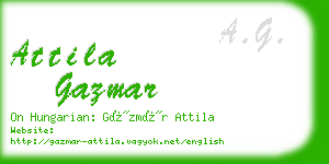 attila gazmar business card